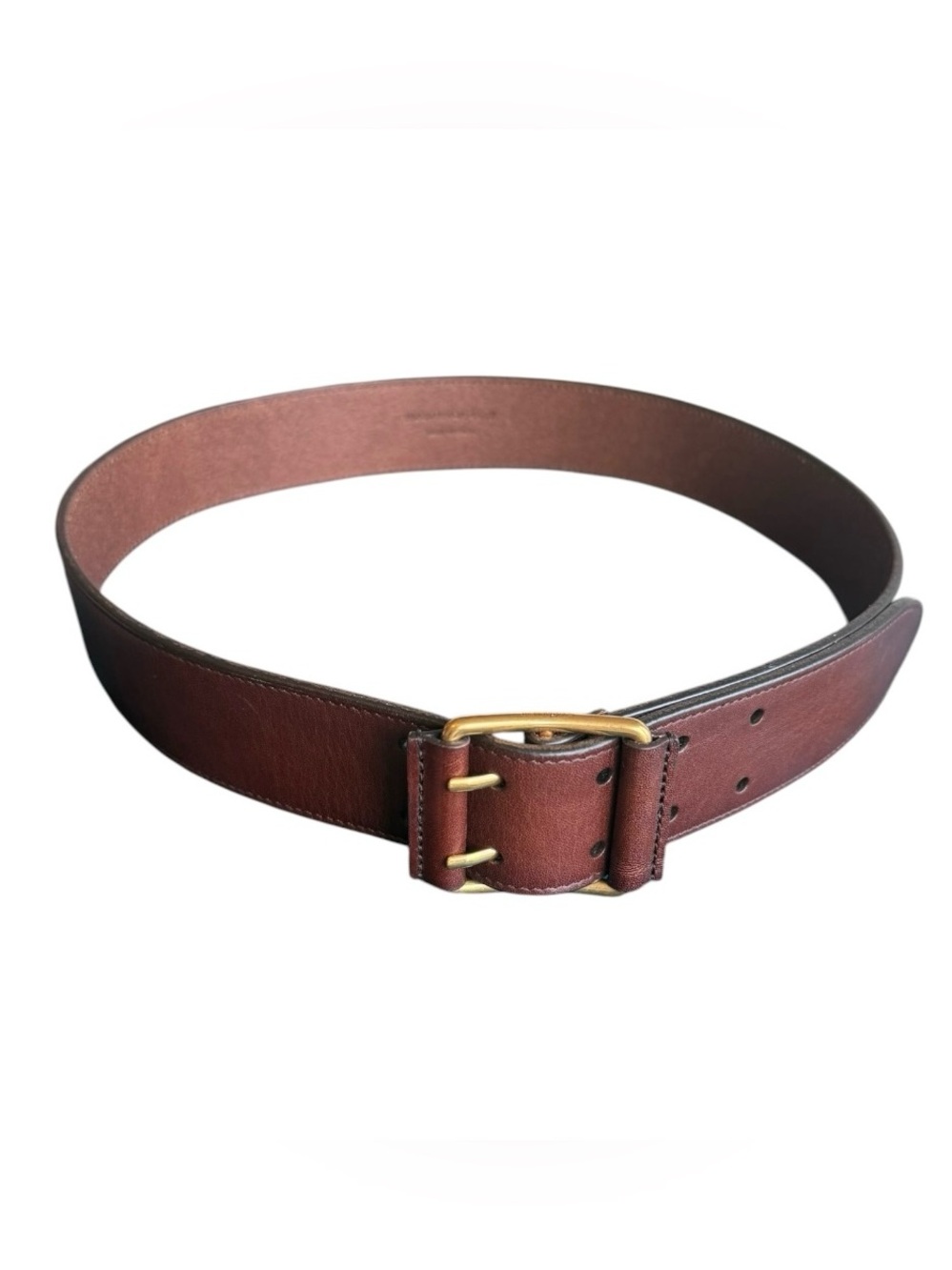 Saint Laurent Dark Brown Wide Leather Belt Size 85cm (Medium) NWOT